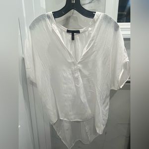 BCBGMaxazria White Ayanna Oversized Scarf Shirt Size XXS